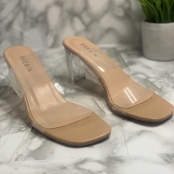 SHEIN Shoes - Clear/nude everyday low heel